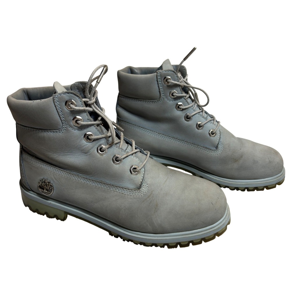 Timberland Premium 6-Inch Boot Men Size 7 Light Blue Nubuck Waterproof Insulated